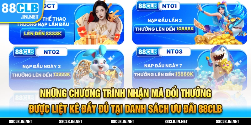 Giftcode 88CLB - Đăng Ký Nhận Quà Tân Thủ Cực Khủng 2 Những chương trình nhận ưu đãi Giftcode 88CLB hấp dẫn nhất